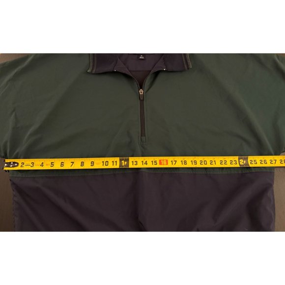 Port Authority Half Zip‎ Windbreaker Mens XL Navy/Green Pullover Casual Athletic - Picture 10 of 14